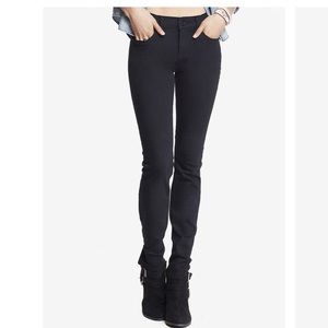 EXPRESS mid rise black skinny jeans